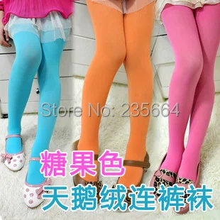 От 2 до 8 лет Детские носки для маленьких девочек бархатные осенние леггинсы ярких