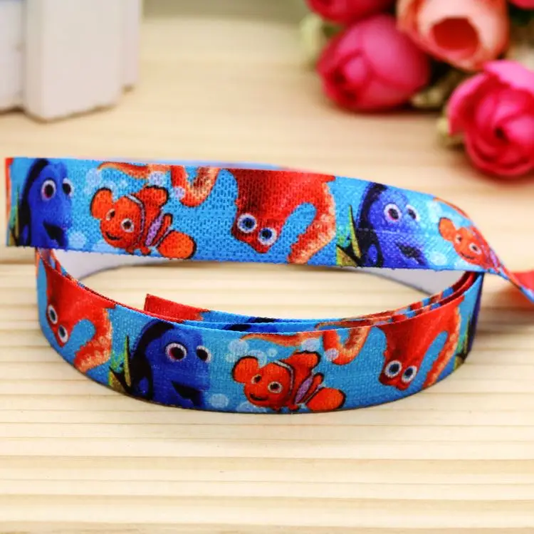 5/8 ''Бесплатная доставка складная эластичная повязка на голову с рисунком dory