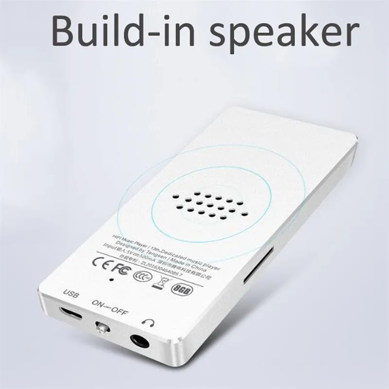 Алюминий сплав сенсорный экран 16 ГБ MP3 плеер с Встроенный динамик HIFI