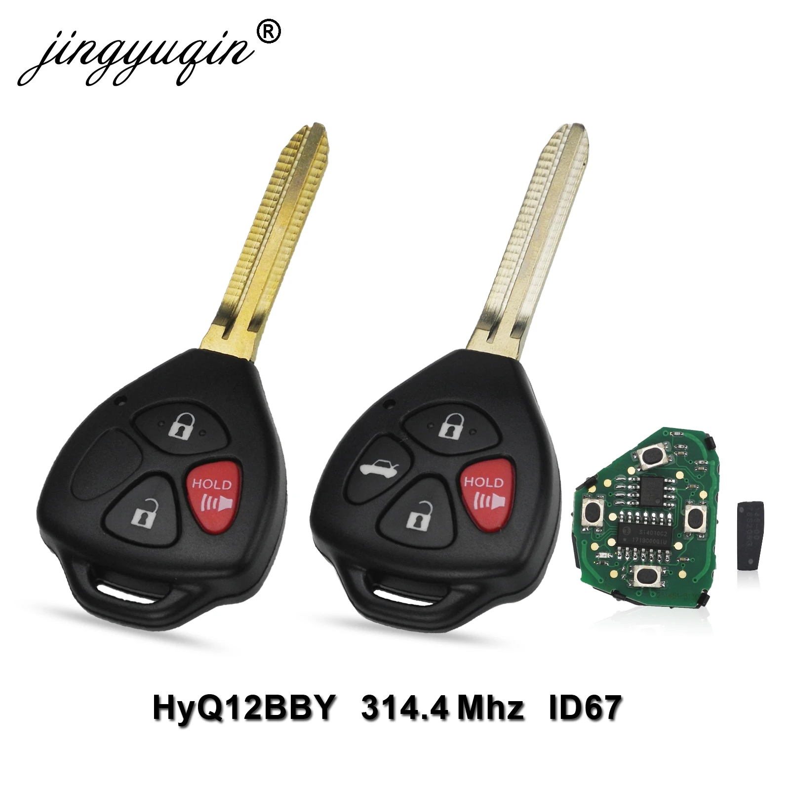 Jingyuqin HyQ12BBY 314 4 МГц ID67 3/4 кнопочный автомобильный пульт дистанционного управления