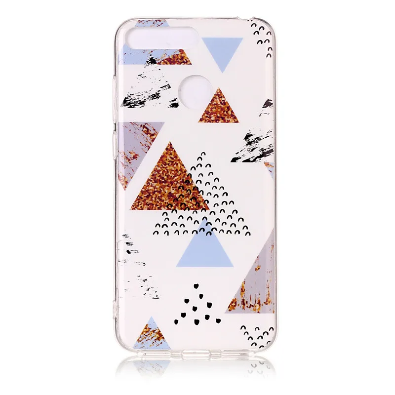 34 Huawei Honor 7A Pro, мраморный чехол для Coque Huawei Y6 Prime, чехол, чехол, цветной гранит, мягкий силиконовый чехол для телефона, Fundas - Цвет: 34