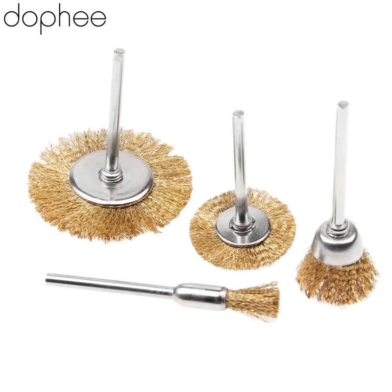 Dophee Dremel аксессуары латунная стальная проволочная щетка полировальный комплект