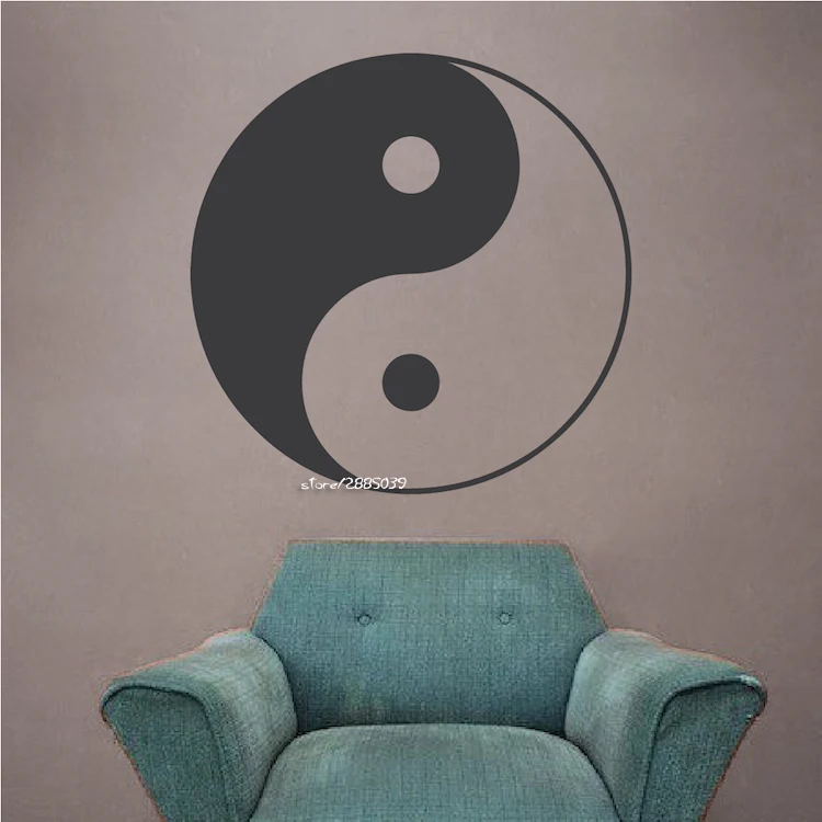 Символ Инь и Янь наклейки на стену Йога винил для медитации стены искусства