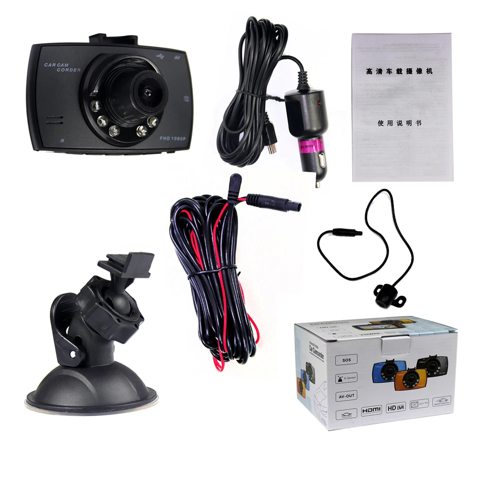 Dashcam car DVR Camera Dash Video Recorder G30 2.7&quot Full HD 1080P Car Camcorder 170 Degree Night Vision G-Sensor Cam | Автомобили и