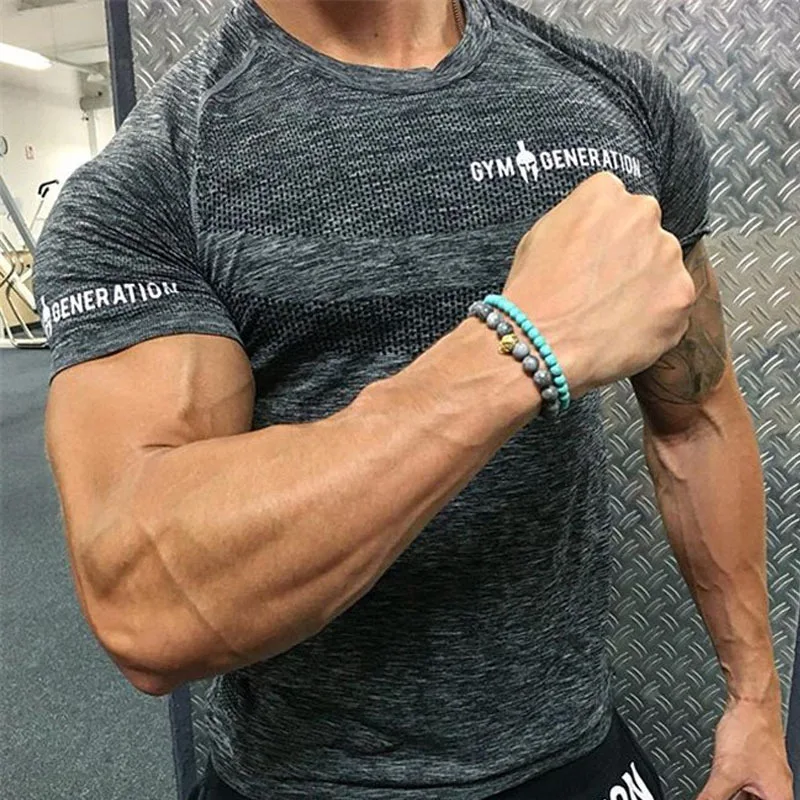 

Fashion Summer Men T Shirts Sportswear Print Top Tees Men Clothing 2021 Short Sleeve Casual O Neck cotton slim Fitness Tee shirt