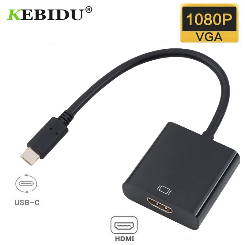Адаптер kebidu Type C HDMI совместимый с USB 4K 3 1 переходник Папа мама для MacBook Chrome book Samsung