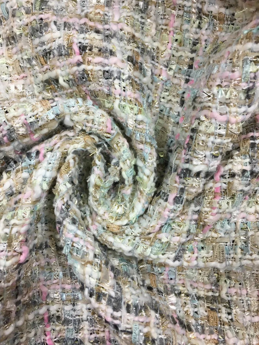 Бесплатная доставка шерстяной твид теплый цвет тканые Needled ткани 7 цветов на