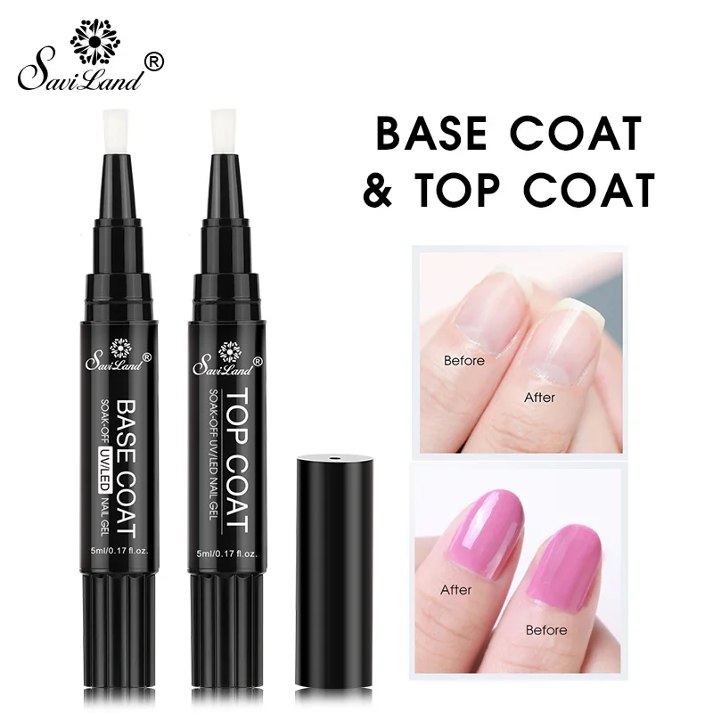 TOP BASE COAT Saviland, новинка, 58 цветов, Гель-лак для ногтей, ручка, блеск, верхнее покрытие, лак для ногтей, Гель-лак для ногтей, гибрид, Гель-лак для ногтей - Цвет: TOP BASE COAT