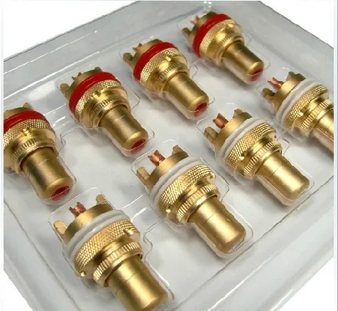 1 пара (2 шт.) Сделай Сам Профессиональный Золотой RCA Cinch DAC уровень усилитель шасси