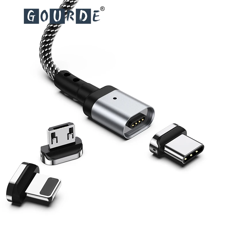 Магнитный кабель для iphone XR X Gourde Micro USB C type адаптер быстрой зарядки usb магнитное