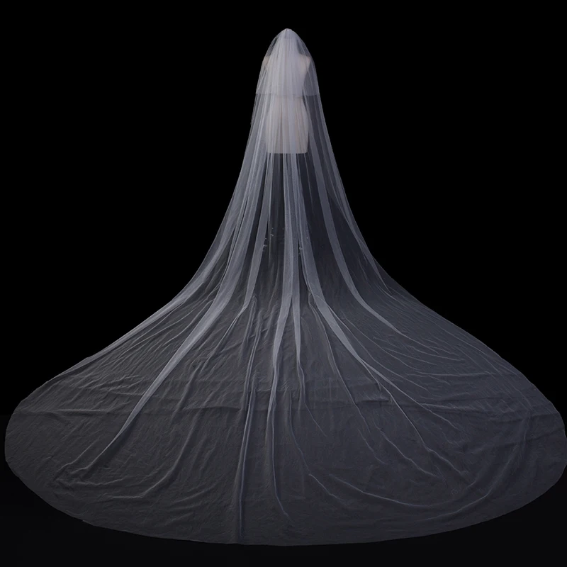 

Wedding Veil 3 m Soft White with Comb Tulle Fairy Long Bridal veu de noiva veils
