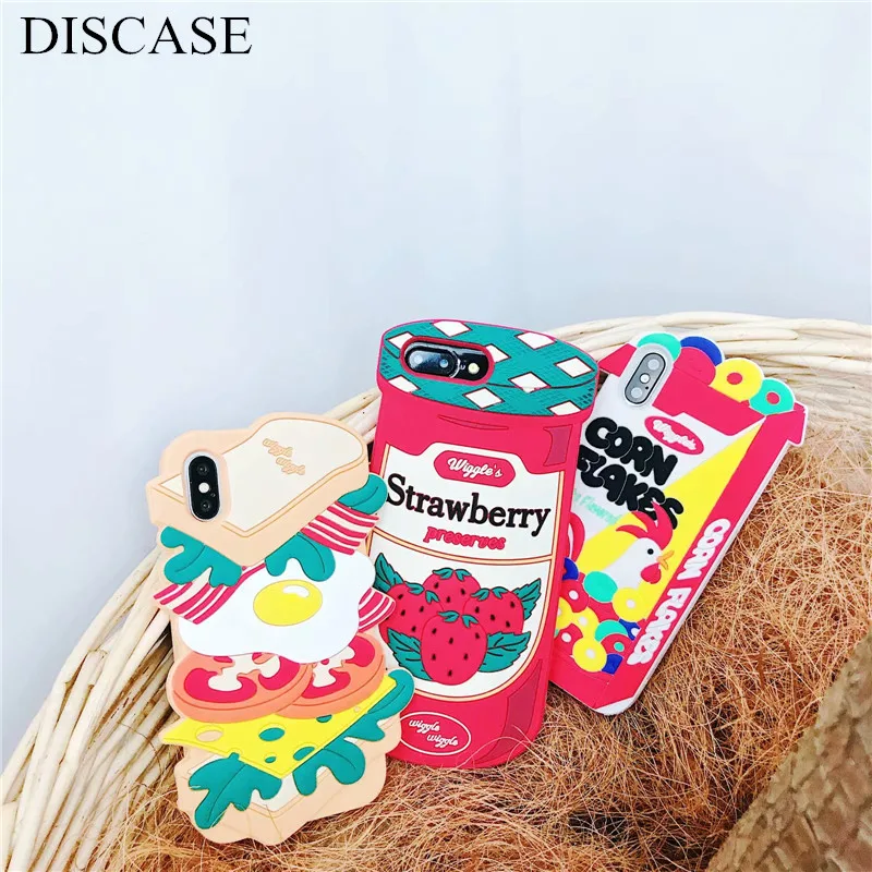 DISCASE чехол для телефона iphone 8 7 6 6s plus X милые интересные Силиконовые снэк-Soft Shell все