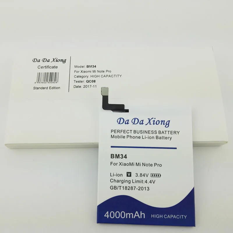Высокое качество BM34 4000mAh аккумулятор встроенный литий-ионный Для Xiaomi Mi Note Pro батареи