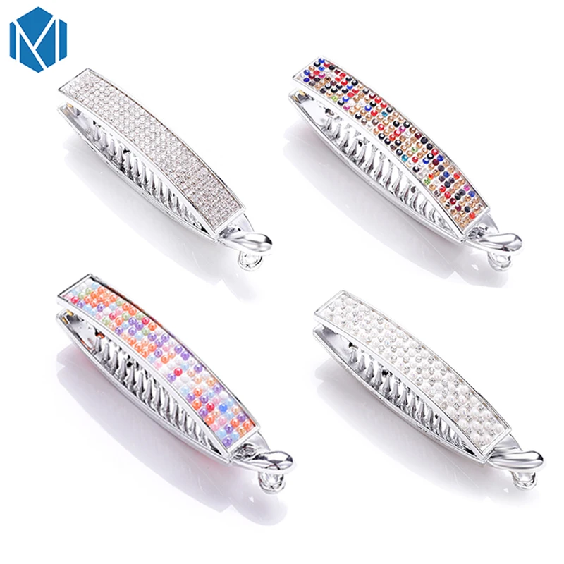 Модная заколка банан для волос со стразами M MISM пластиковые аксессуары блестящие