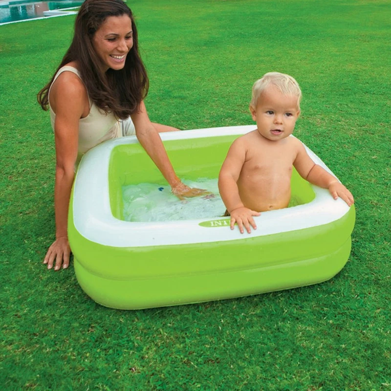 Детская пластиковая надувная квадратная Красная Зеленая подошва Надувная ванна