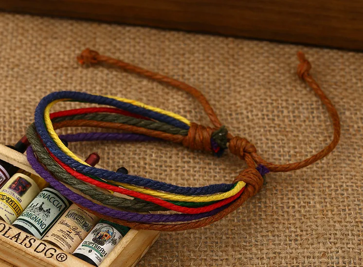 Трендовые подростковые волчьи браслеты Трискеле пеньковый регулируемый размер