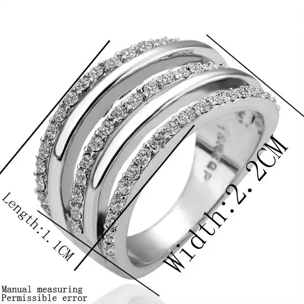 Хит продаж, женское Ювелирное кольцо золотого цвета, модное Ювелирное кольцо без содержания никеля, медный горный хрусталь, белое кольцо GP SMTPR068