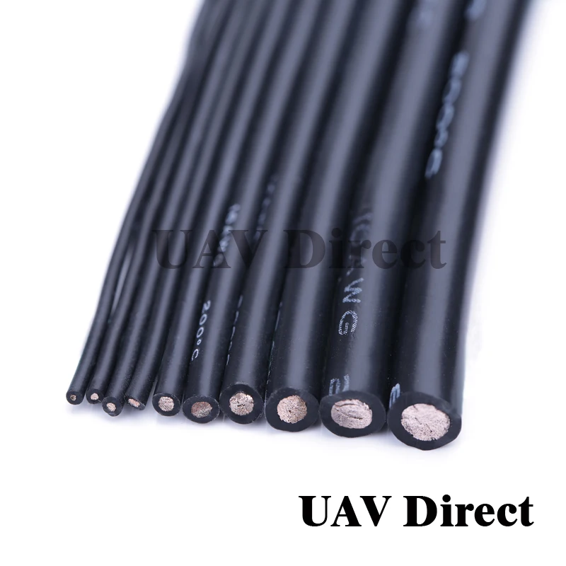 8 10 12 14 16 18 20 22 24AWG красный черный силиконовый провод ультра гибкий Тестовый Кабель