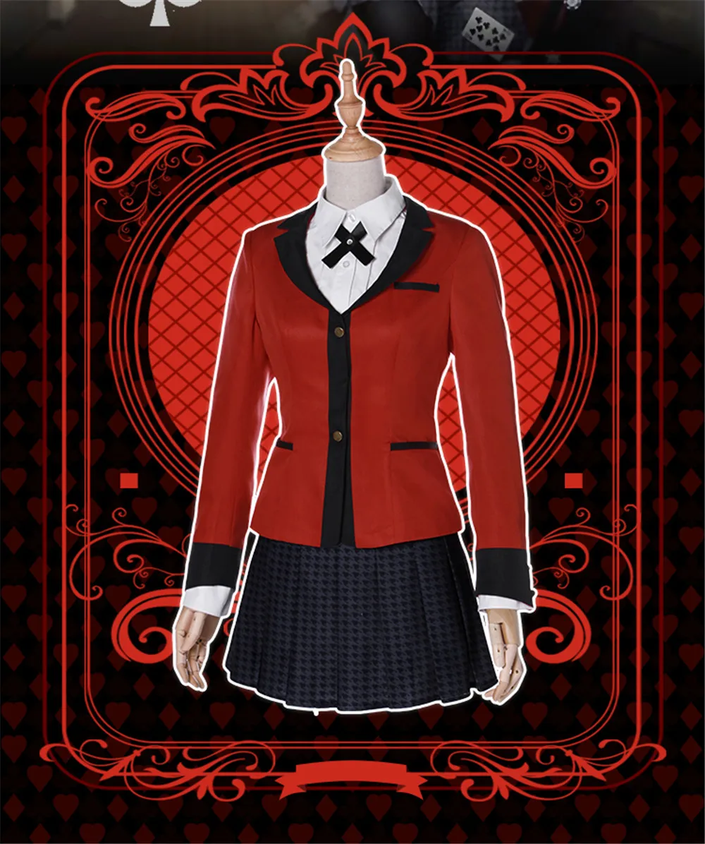 Аниме Kakegurui Yumeko Jabami Косплей костюмы японская школьная униформа для девочек