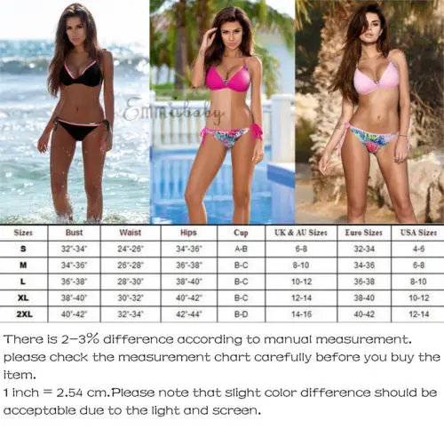 Сексуальный женский пляжный купальник бандажный бюстгальтер комплект бикини