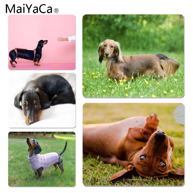 

MaiYaCa Новые поступления Dachshung dog Противоскользящий прочный силиконовый компьютерный коврик Размер для 180x220x2 мм и 250x290x2 мм маленький коврик дл...