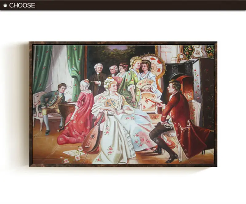 

Oil Painting Hand painted Canvas Europe Classical Palace Figure Painting Wall art Picture for Living room Home decoration