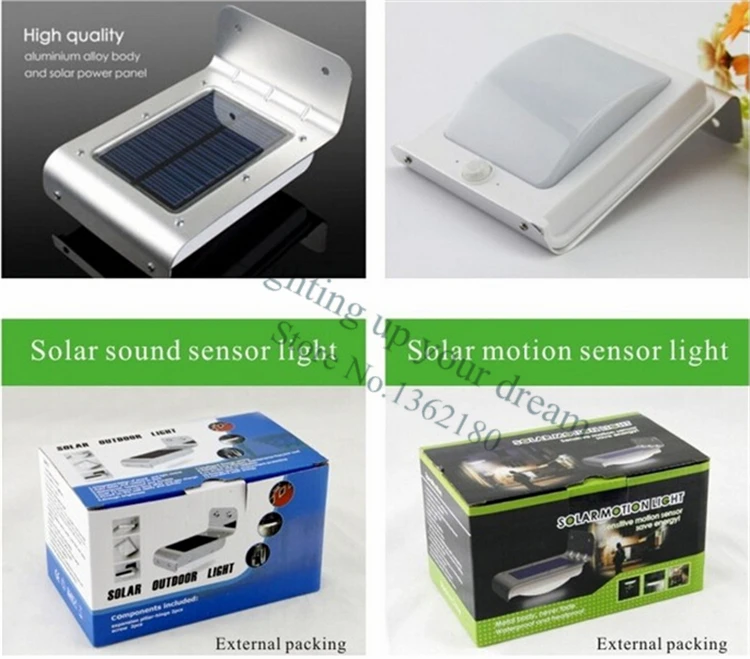 2016 Лучшая цена 16 светодиодов солнечная энергия Пассивный инфракрасный датчик