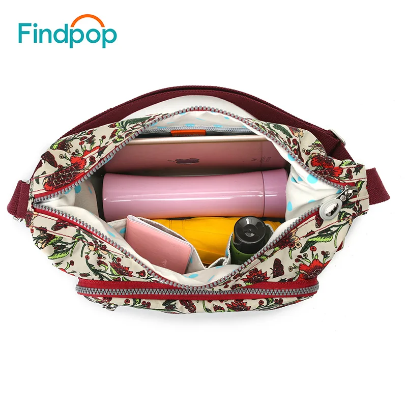 Findpop женские сумки через плечо для женщин 2018 модная женская сумка с цветочным