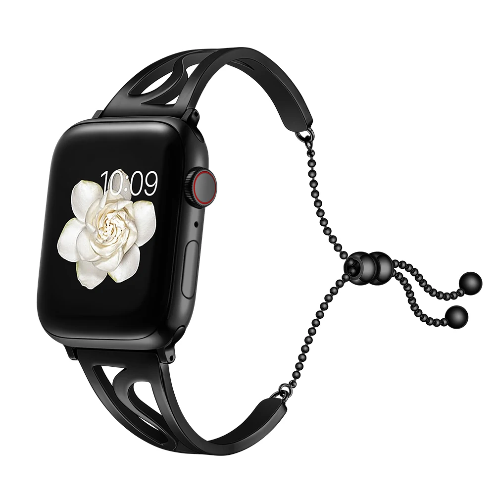 Ремешок из нержавеющей стали для Apple Watch 38 мм 40 42 44 браслет iWatch Series 2 3 4 5 женский
