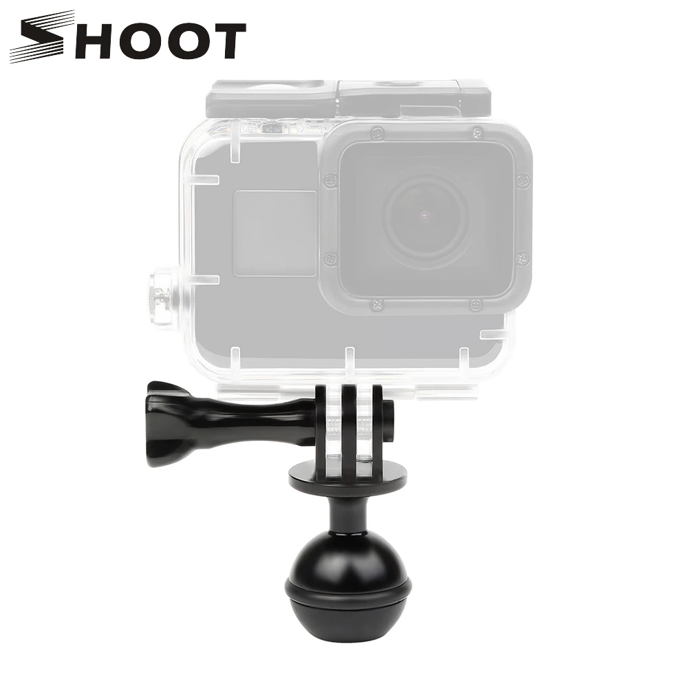 SHOOT головка штатива из алюминиевого сплава для GoPro Hero 7 5 8 Sjcam Sj7 Sj4000 Xiaomi Yi 4K Eken H9 H9r Go
