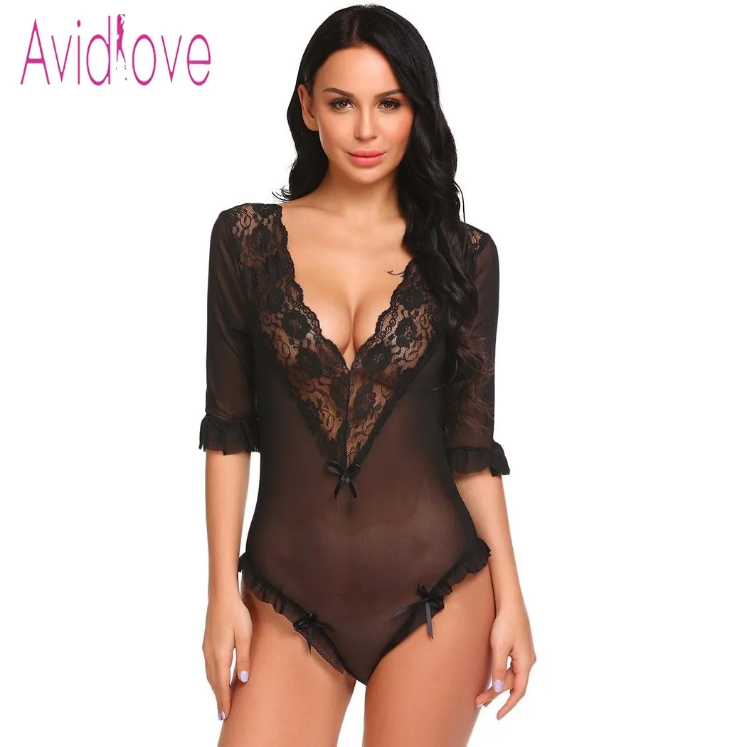 Avidlove Sexy lingeire женское кружевное лоскутное сексуальное Сетчатое Прозрачное нижнее