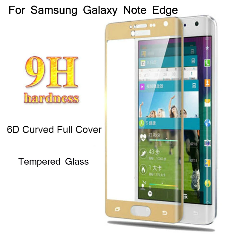 6D изогнутый протектор экрана из закаленного стекла для Samsung Galaxy Note Edge N9150 9H