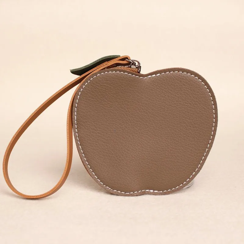 Известный бренд милой фруктовой Apple груша из искусственной кожи мини брелок-Кошелек для монет Застежка-молния кулон ключ цепочка для ключей бумажник для Для женщин сумка Шарм