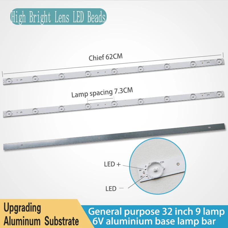 

Universal assembly machine 32 inch LED TV light bar purpose lamp bar brand machine 62 cm 9 lamp6V lamp bead led strip