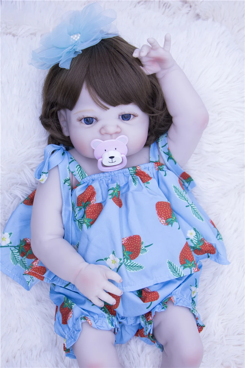 Силиконовая кукла Reborn girl игрушки 55 см BeBe реалистичные куклы для новорожденных