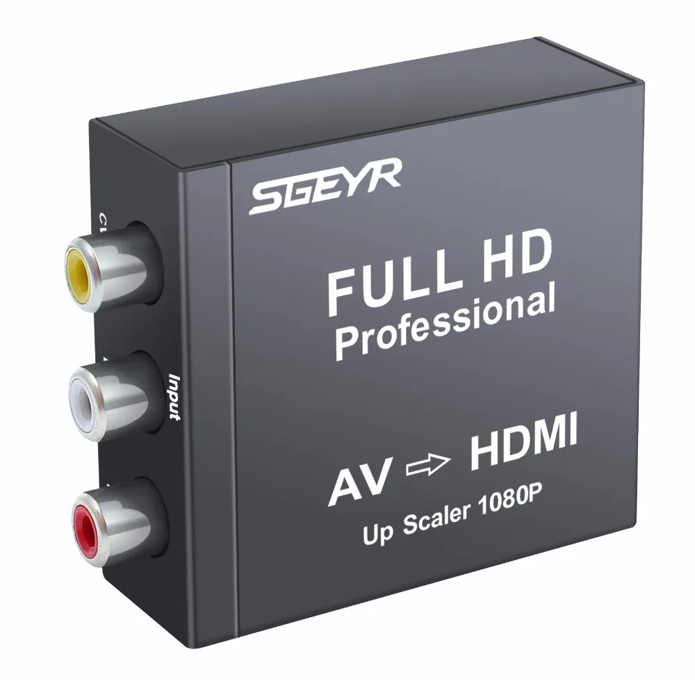 AV RCA к HDMI конвертер композитный 3RCA аудио видео CVBS к HDMI адаптер SGEYR AV2HDMI преобразователь RCA 1080P 720P для VHS