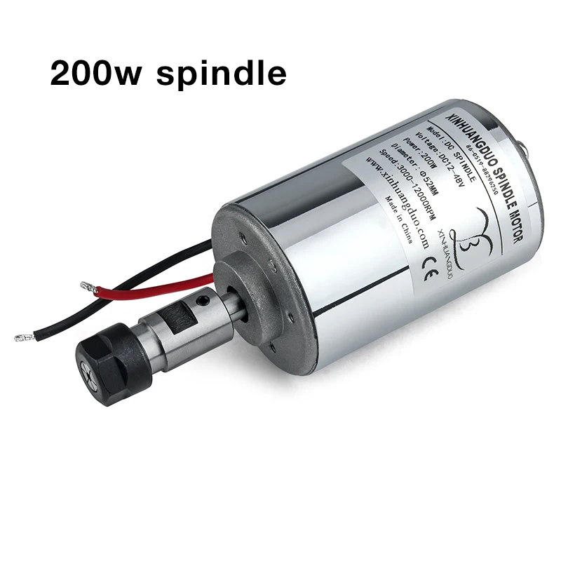 200W 200 Вт/300 Вт/400 Вт/500 Вт Шпиндельный двигатель шпинделя гравировального станка с воздушным охлаждением ЧПУ шпиндель постоянного тока мотор ЧПУ маршрутизатор мотор шпинделя - Цвет: 200W