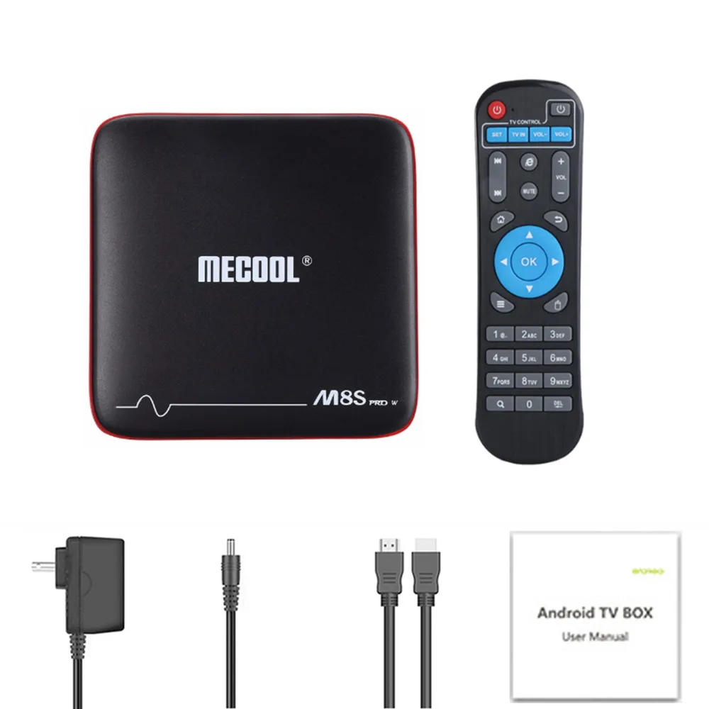 Newest MECOOL Android TV BOX M8S PRO W 7.1 Box 2T2R 5G WIFI Quad Core Smart WiFi 4K H.265 Set Top | Электроника