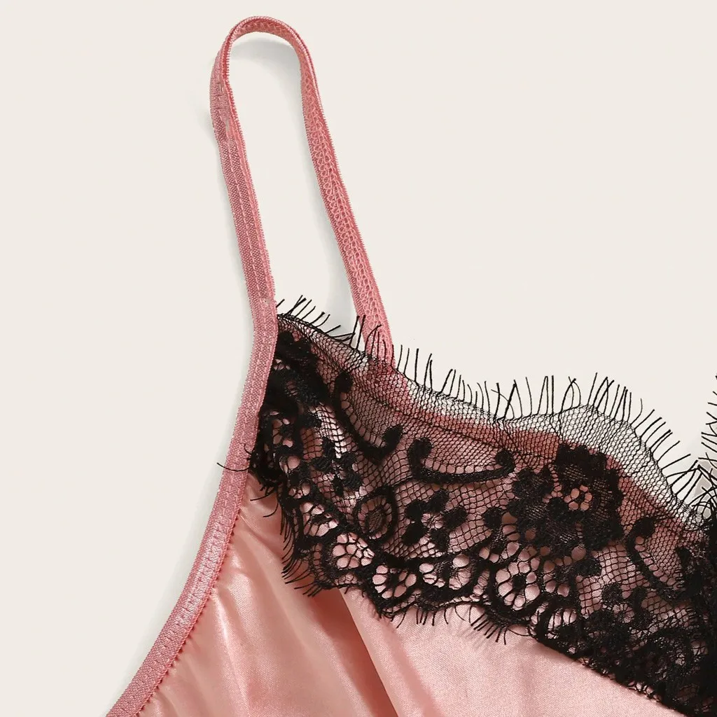 Пижама женская летняя из сатина с бантом и кружевной спинкой S-XL | Женская одежда