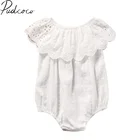 Летний белый пуловер без рукавов Pudcoco, комбинезон для новорожденных девочек, боди для малышей, одежда, пляжный костюм, 6-24 месяцев