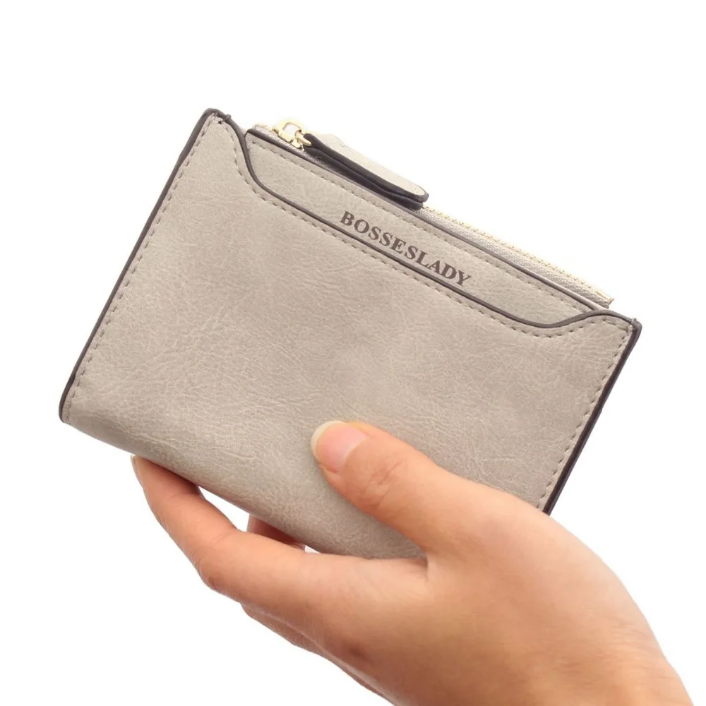 High quality matte PU leather Womens Wallets Purses female letter purse zipper coin wallet multifunction Ladies card holders 25# | Багаж и