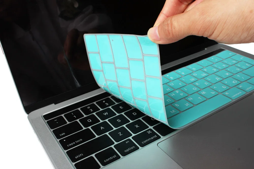 Русская раскладка клавиатуры Крышка силиконовая кожа для нового Macbook Pro 13 15 дюймов с сенсорной панелью A1706 A1707-EU Enter