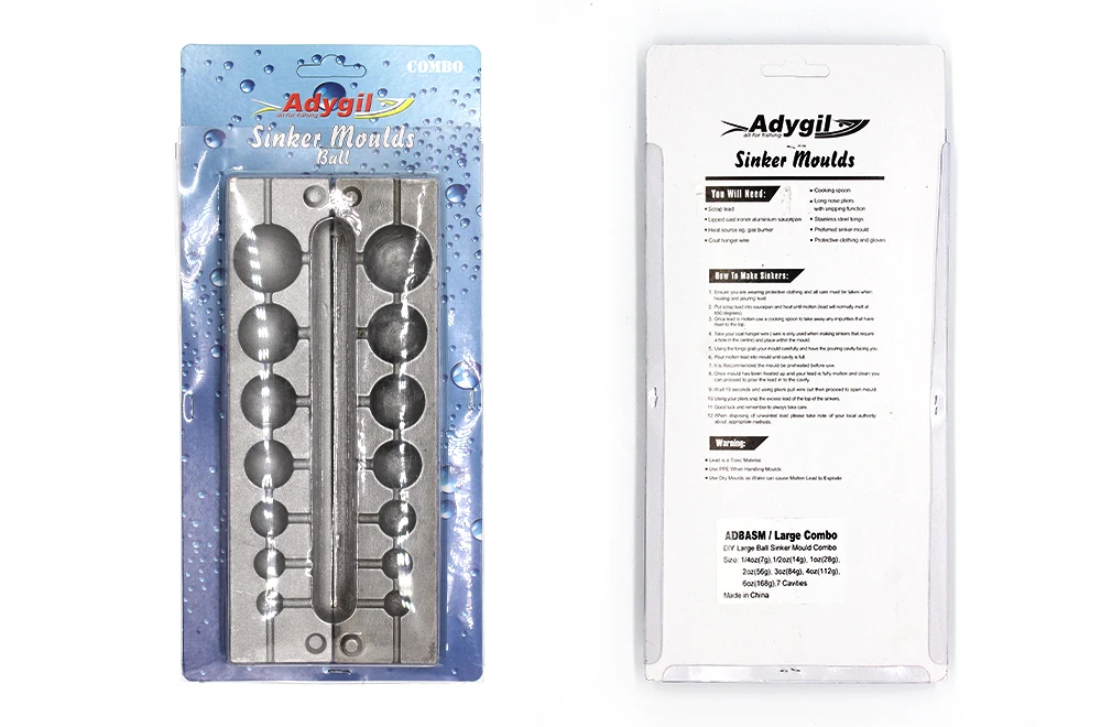Adygil DIY рыболовный шар грузило прессформы ADBASM/большой комбо грузик 7 г 14 г 28 г 56 г 84 г 112 г 168 г 7 полостей