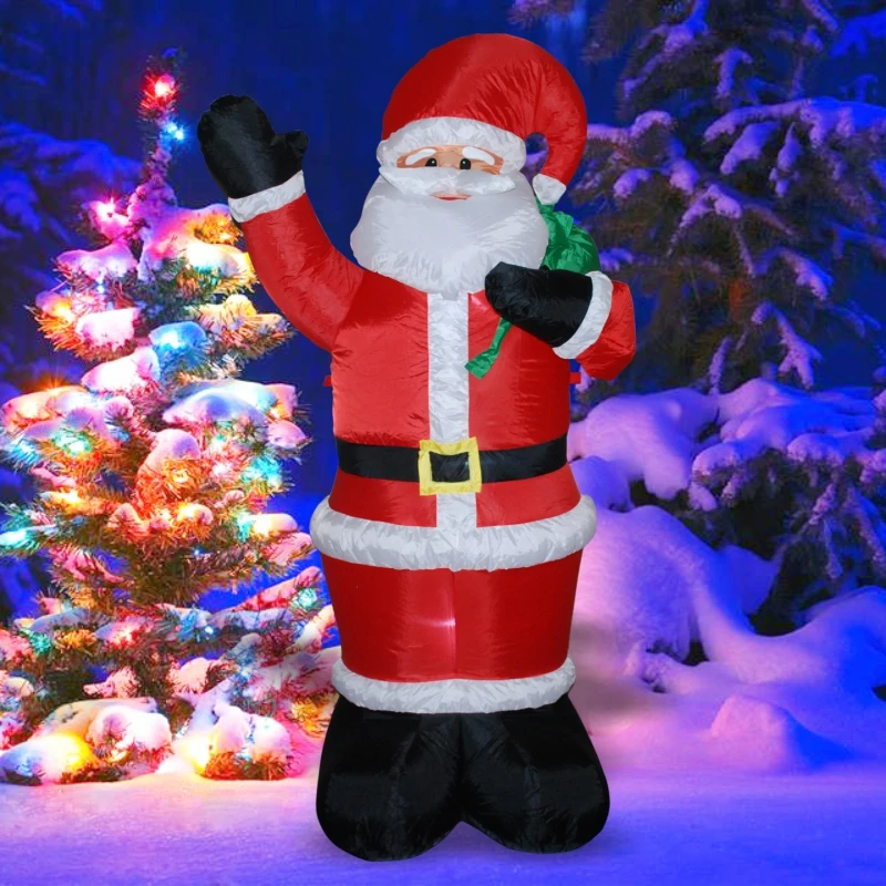 

Large Christmas Decorations for Home 2017 inflatable Santa Claus snowman with LED Fairy Lights Xmas New Year Santa toys gifts