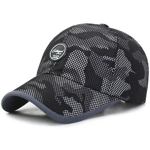 Men Sport Hat Cap Camo Military Caps Tennis Hat Outdoor Visor Cap Adjustable Women Gym Hat Breathable Fitness Running Caps - Цвет: black