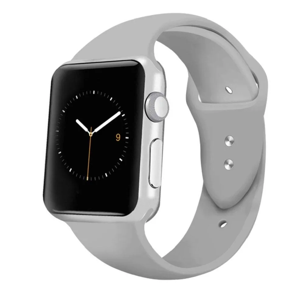 Ремешок спортивный для Apple Watch 42 мм 38 мягкий силиконовый сменный ремешок iWatch Series