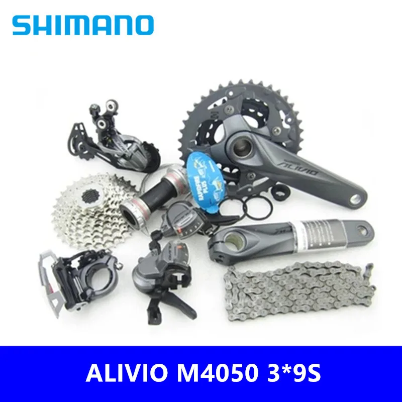 SHIMANO ALIVIO M4000/M4050 комплект 9 S/27 скоростной для горного велосипеда 170/175 мм 7 шт. набор
