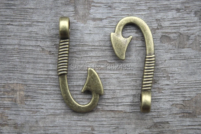 15 шт., искусственная бронза, подвески с крючком в стиле стимпанк, 13 х31 мм