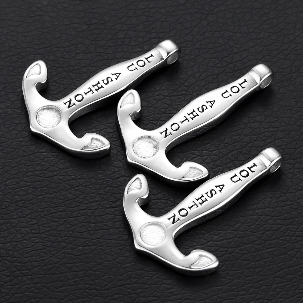 Stainless Steel Anchor Pendant Setting Bracelet Hooks Charms DIY Jewelry Making Necklace Pendants Findings Supplies Accessories | Украшения