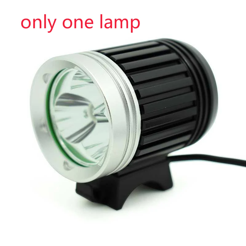Only Light Водонепроницаемый 3* T6 светодиодный головной светильник велосипедный передний светильник s 4000лм 3 режима горный велосипед светильник для езды на велосипеде Головной фонарь+ аккумулятор 9600 мАч - Цвет: Only Light
